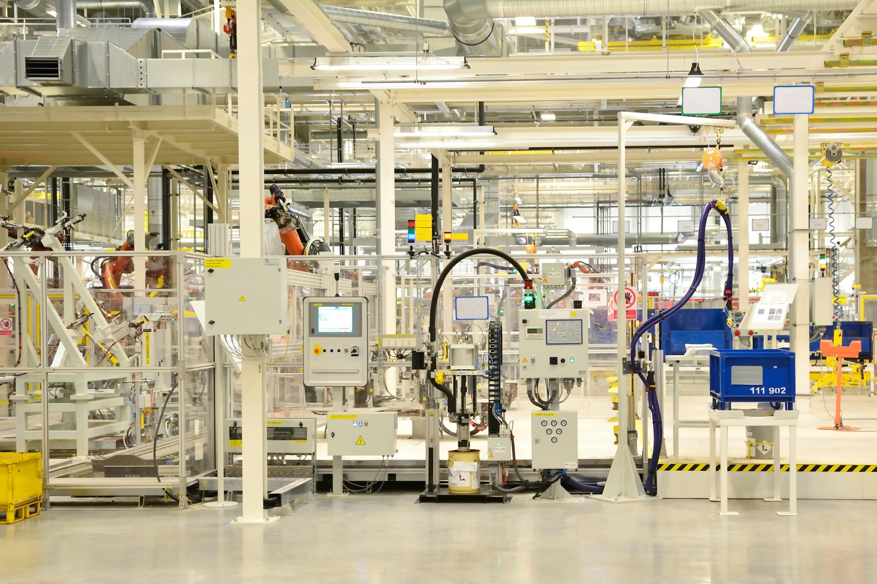 Manufacturing premises which are cleaned